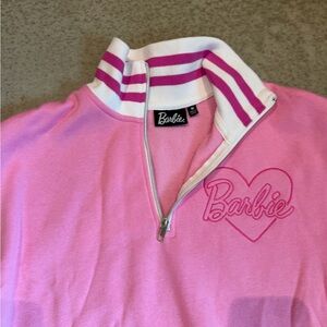 Barbie Pink SET Striped Collar Sweatshirt